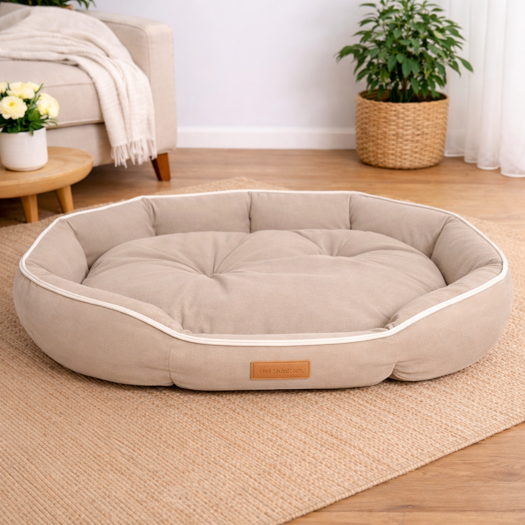 Comfy & Stylish Dog Bed – Soft Calming Pet Bed for Dogs or Cats, Modern Design