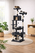 Tall Cat Tree Tower with Hammocks & Scratching Posts – Multi-Level Cat Condo for Indoor Cats
