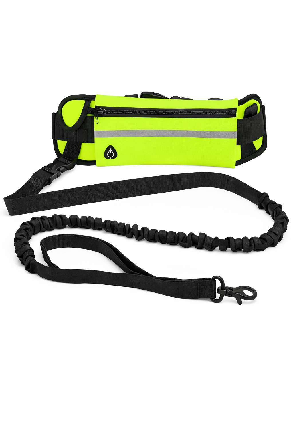 Hands-Free Dog Leash for Running – Shock Absorbing Waist Belt with Bungee Lead – Jogging Leash for Medium & Large Dogs