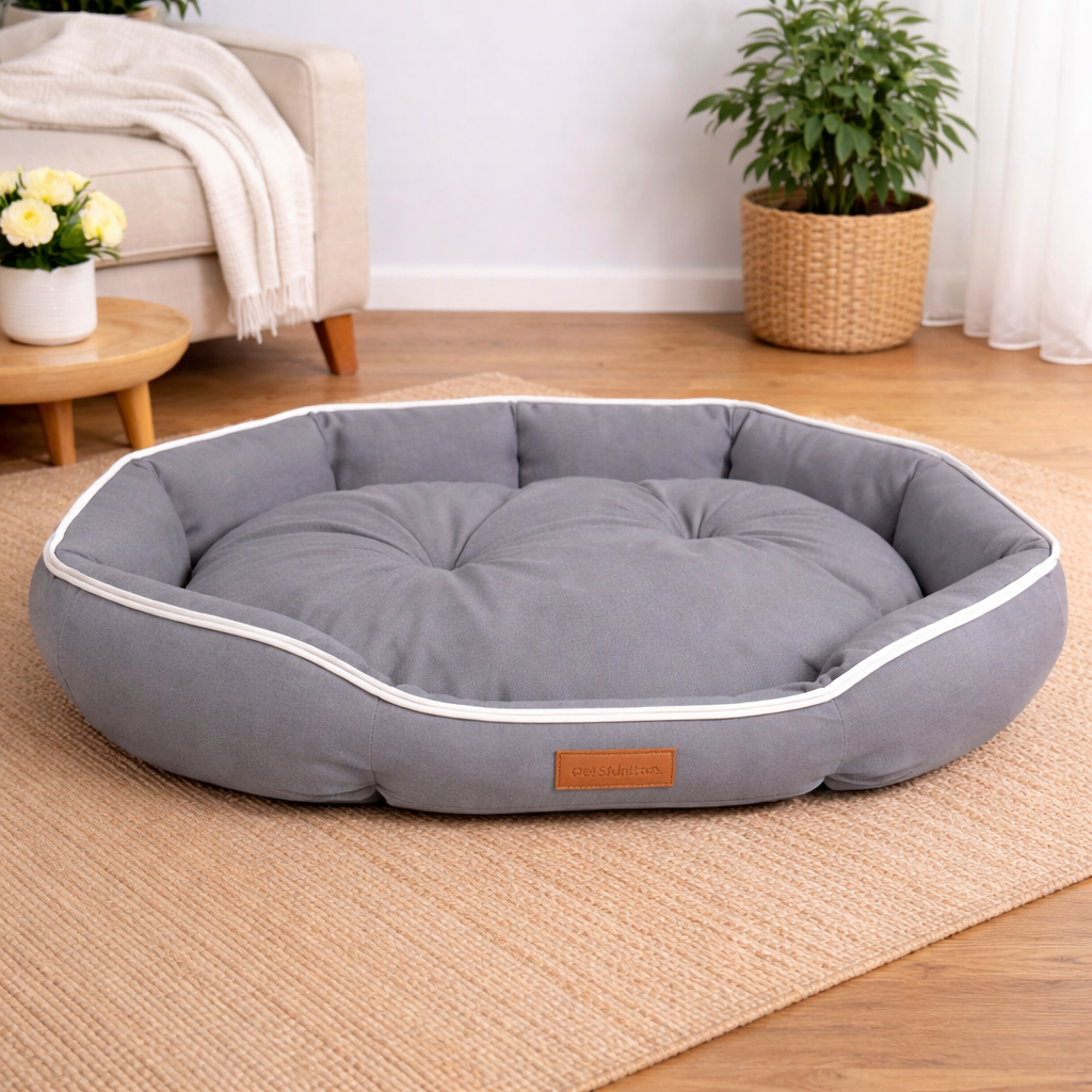Comfy & Stylish Dog Bed – Soft Calming Pet Bed for Dogs or Cats, Modern Design